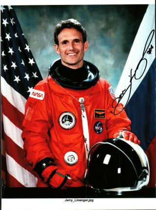 Nasa Astronaut Jerry Linenger Autographed Nasa Photo - Hand Signed