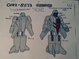 2 Hand - Painted Gobot Character Model Cels From Hanna - Barbera
