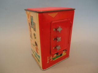 Vintage Rare Romanian Toy Code Tin Litho Money Box Bank