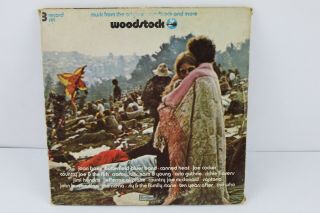Woodstock 3 Record Set Music From The Woodstock Cotillion Records 1970