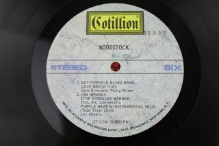 Woodstock 3 Record Set Music From The Woodstock Cotillion Records 1970 8