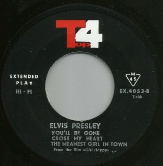 ELVIS PRESLEY - Girl Happy - extremely rare orig.  60s IRANIAN prs.  ps 5 - song EP 3