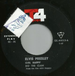 ELVIS PRESLEY - Girl Happy - extremely rare orig.  60s IRANIAN prs.  ps 5 - song EP 4