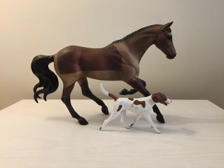 Breyer Model Horse 3359 Hunting Gift Set Of Fox Hunter And Hound Horse And Dog