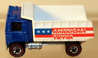 Dte 1976 Hot Wheels Redline 9118 Blue/white American Tipper Hauler Dump Truck