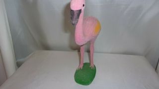 Vintage Pink Flocked Flamingo Statue Accoutrements 1986 Seattle
