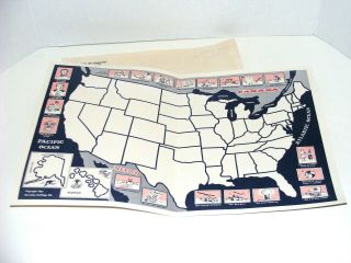 Vtg 1961 Chevron Oil Company Childs United States Paste Up Map MIP Gas Station 2