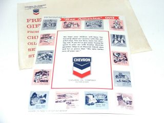 Vtg 1961 Chevron Oil Company Childs United States Paste Up Map MIP Gas Station 3