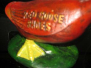 Vintage Red Goose Shoes Advertising Cast Iron Sign Boots Store Bank Still Piggy 2
