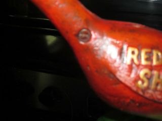 Vintage Red Goose Shoes Advertising Cast Iron Sign Boots Store Bank Still Piggy 4