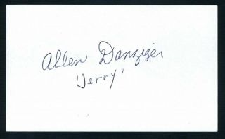 Allen Danziger Actor Texas Chainsaw Massacre Signed 3x5 Card C15900