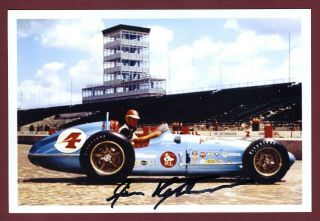 Jim Rathmann Motor Sport Hall Of Fame Indy 500 Winner Signed 4x6 Photo C15937
