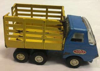 1960’s Vintage Tiny Tonka Dump Stake Farm Truck 527 Toy Pressed Steel 4