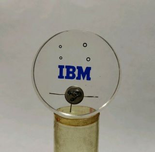 Vtg.  Paperweight Ibm 1620 Computer Transistor & Memory Embedded In Lucite (1959)
