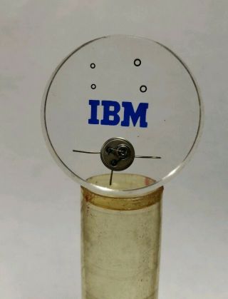 Vtg.  Paperweight IBM 1620 Computer Transistor & Memory Embedded in Lucite (1959) 3