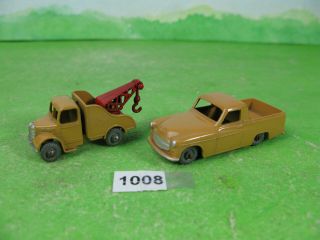 Vintage Matchbox Lesney Diecasts X2 Commer Pickup 50 & 13a Bedford Wreck Mw 1008