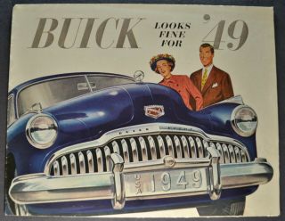 1949 Buick Sales Brochure Folder Roadmaster Wagon 49