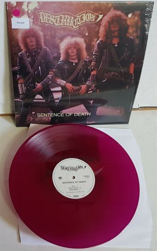 Destruction Sentence Of Death European Cover Purple Vinyl Lp Record