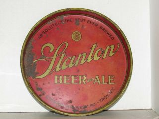 Vintage Stanton Beer Serving Bar Tray - The Stanton Brewery,  Inc.  Troy,  N.  Y.