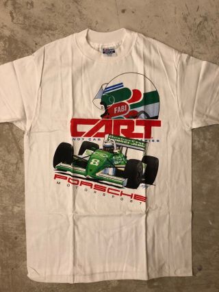 1987 Porsche Boutique Teo Fabi Porsche Quaker State Indy Car T - Shirt Rare Large