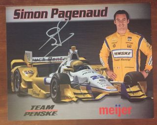 Simon Pagenaud Signed Meijer Indy 500 Car Hero Card 2015 Rare Autographed