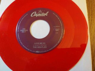 The Beatles ‘Love Me Do’ red vinyl 7” jukebox record in near cond 1993 USA 2