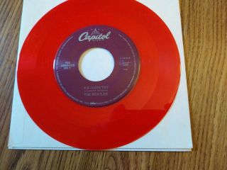 The Beatles ‘Love Me Do’ red vinyl 7” jukebox record in near cond 1993 USA 3