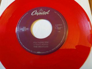 The Beatles ‘Love Me Do’ red vinyl 7” jukebox record in near cond 1993 USA 4