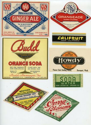 15 Vintage Soda Bottle Labels Different Designs And Age (sl15