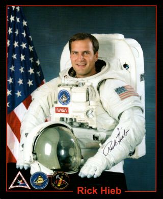 Nasa Space Shuttle Astronaut Rick Hieb Nasa Photo Hand Signed