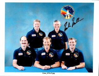 Nasa Space Shuttle Astronaut Mike Mullane Sts - 27 Crew Photo Hand Signed