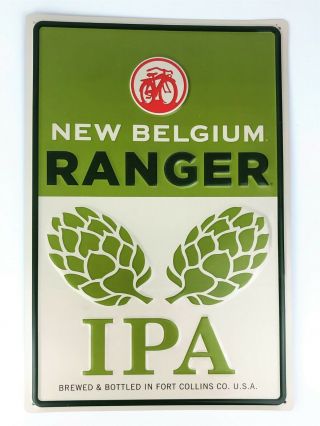 Belgium Brewing Ranger Ipa Beer Tin Metal Sign,  Man Cave Bar Memorabilia
