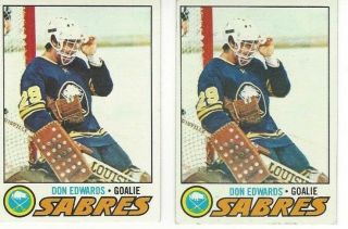 1977 - 78 Topps 201 Don Edwards Rc Buffalo Sabres