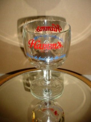 4 Vintage Hamms Beer Glass Glasses Goblet,  2 Pilsner,  Mini Barrel