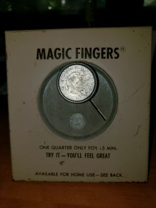 Vintage Magic Fingers Motel Hotel Bed Massager Vibrator Coin Operated Coin Op Fs