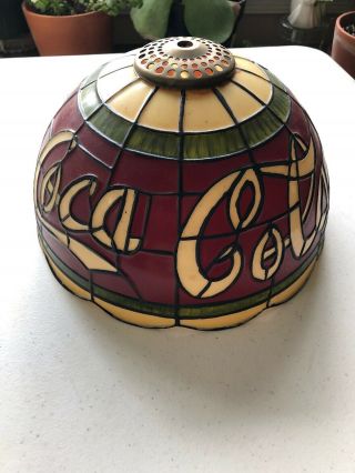Coca - Cola (vintage Tiffany Style) Plastic Lamp Shade 10 Inches Wide