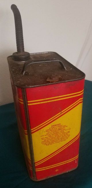 Vintage STANCAN 1 Gallon USA Metal Gas Can Decor Man Cave 2
