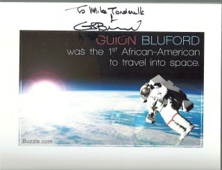 African American Astronaut Guy Bluford Autograph,  Hand Signed