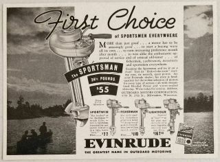 1936 Print Ad Evinrude Outboard Motors 4 - Models Milwaukee,  Wi