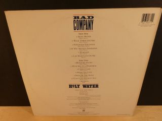 Bad Company: Holy Water (M - 1990 Atco A1 - 91371 LP) 5
