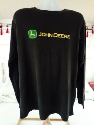 John Deere L Thermal Long Sleeve Waffle Shirt Mn095
