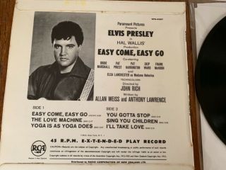 EASY COME EASY GO - RARE ZEALAND EP - ELVIS PRESLEY Red Dot 5