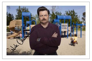 Nick Offerman Parks And Recreation Autograph Signed Photo Print Ron Swanson