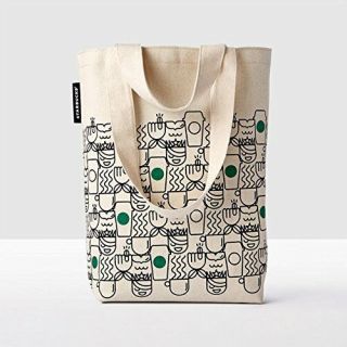 Starbucks Anywhere Tote Bag Authentic Canvas Book Gift Bag Coffee Cafe Beach