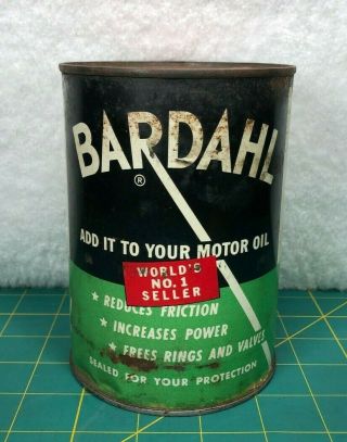 Vintage Bardahl Sae10 Motor Oil Additive Full Quart Canco Can Price $1.  95 On Can
