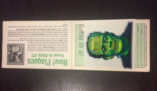 Vtg 80 ' s Era FRANKENSTEIN Vending Machine Prism Sticker Universal Monsters RARE 2