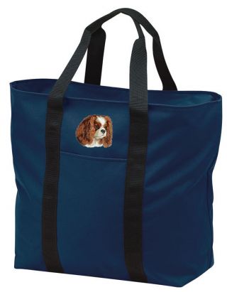 Cavalier King Charles Spaniel Embroidered All Purpose Tote