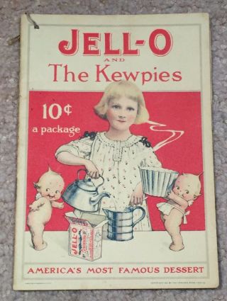 Vintage 1915 Jello Recipe Booklet With Kewpies Helping To Cook By Rose O 