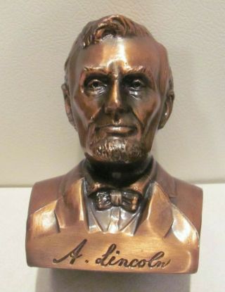 Vintage Banthrico Abraham Lincoln Metal Coin Bank First Savings And Loan