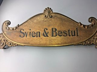 Top Sign Brass National Cash Register Ncr Svien & Bestul